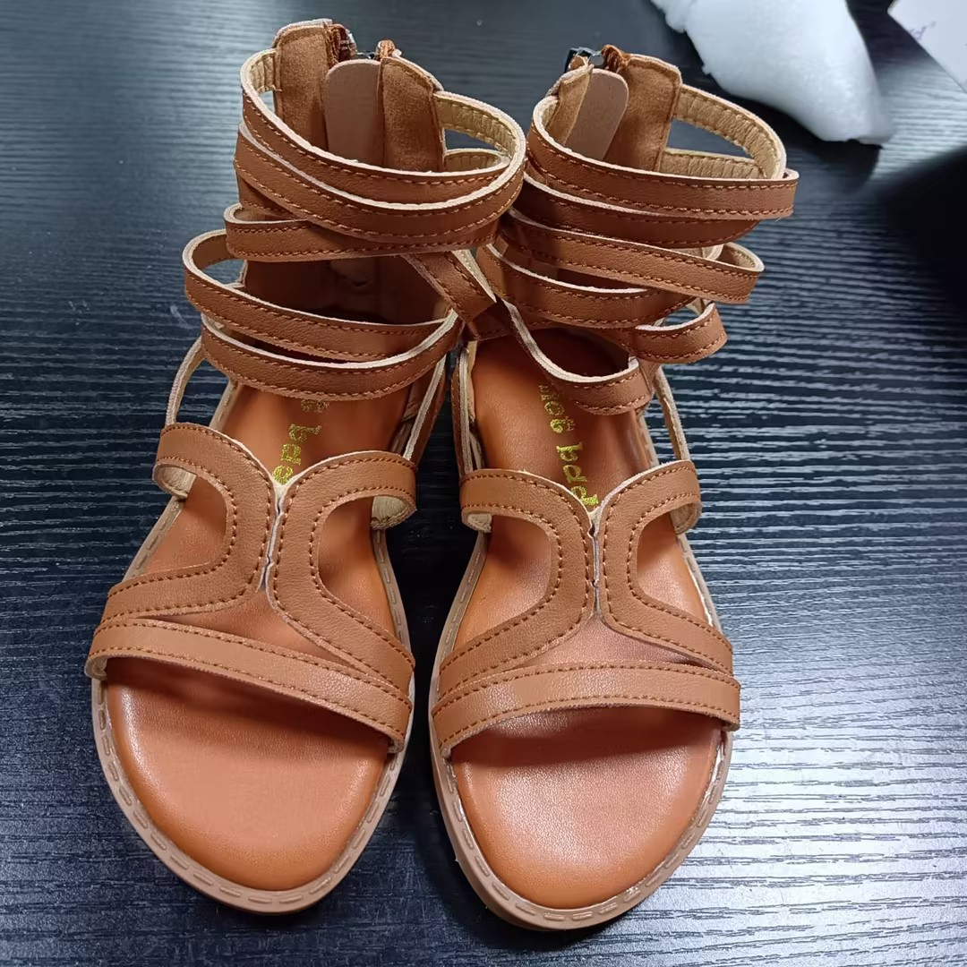 AK - 81 Kids Summer New Strap Sandals Fashion Little Girl High Tube Open-Toe Sandals