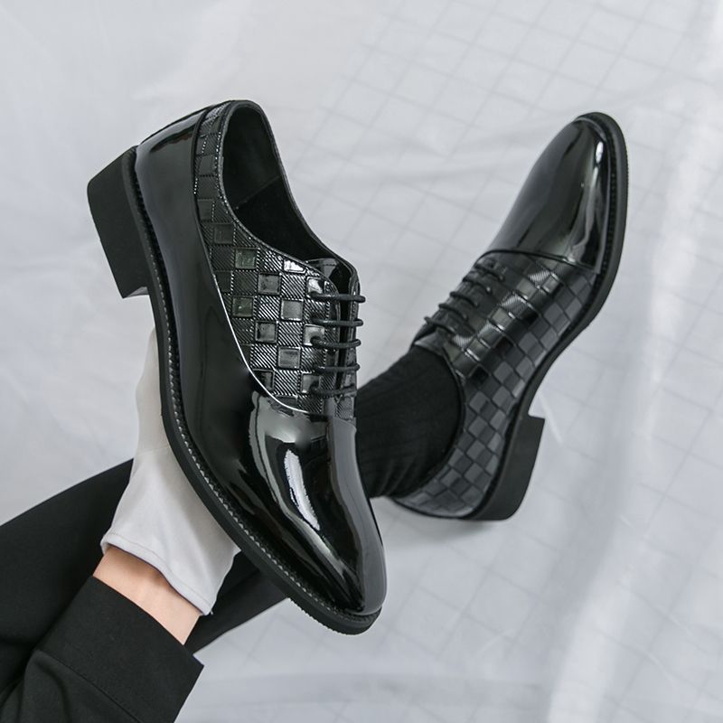 Men Patent Leather Formal Shoes Man Luxury Elegant Dress Shoe Male Footwears The Suit For Official Office Wedding Party Business