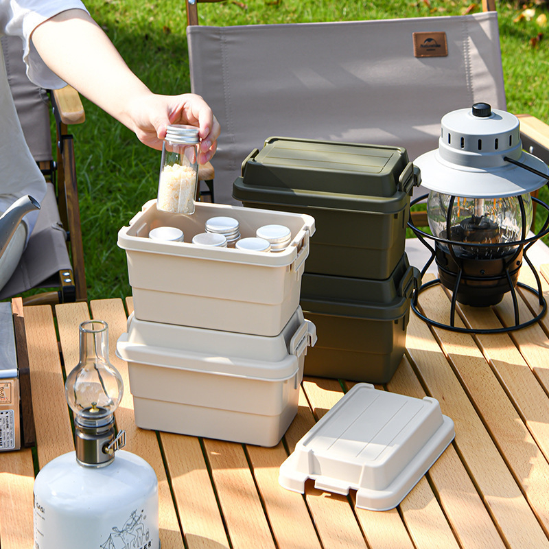 Outdoor Camping Mini Storage Box Table Top Seasoning Jar Travel Barbecue Small Multi-function Tools Glove Box Equipment