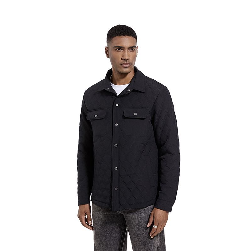 2025 Winter New Men's Diamond-Quilted Padded Jacket, Business Trendy Top, Cross-Border Hot-Selling Export Men's Outerwear