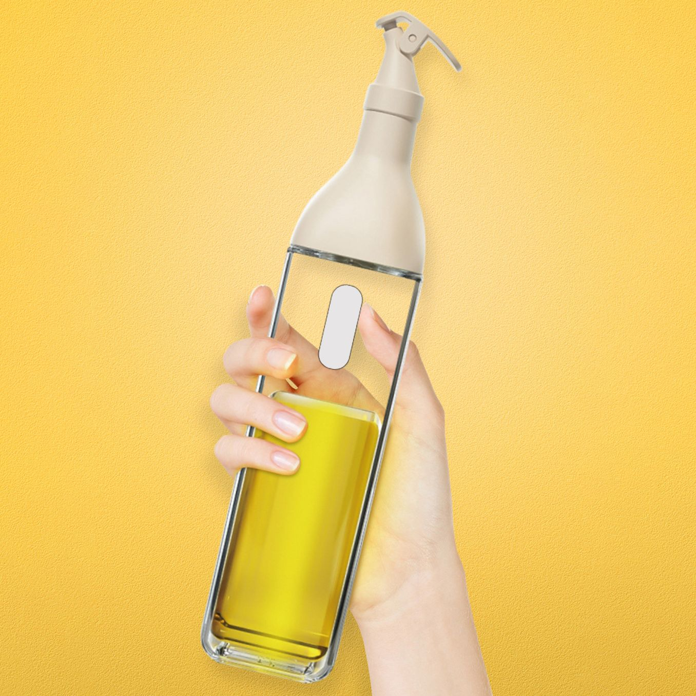 B3333 1Pcs Oil Storage Square Comfortable Grip Leak-proof Seasoning Jar BBQ Tool Condiment Dispenser Glass Oil Bottle