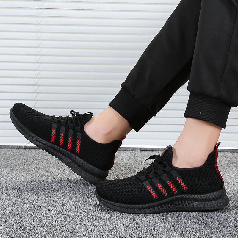 PD-2 Fashion Comfort Lace-Up Men Sneakers Breathable Sport Shoes Flying Men Shoes Sports