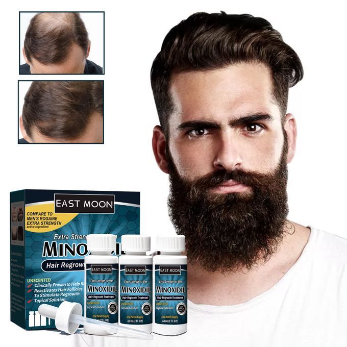 East Moon Minoxidil Beard Growth Treatment For Men - 60ml X 9