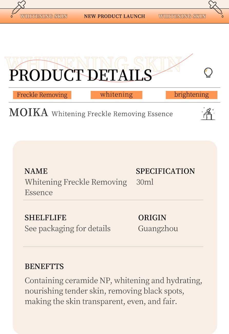 MOIKA Whitening and Anti-Freckle Essence Anti-Wrinkle Firming Skin Care Essential Oil