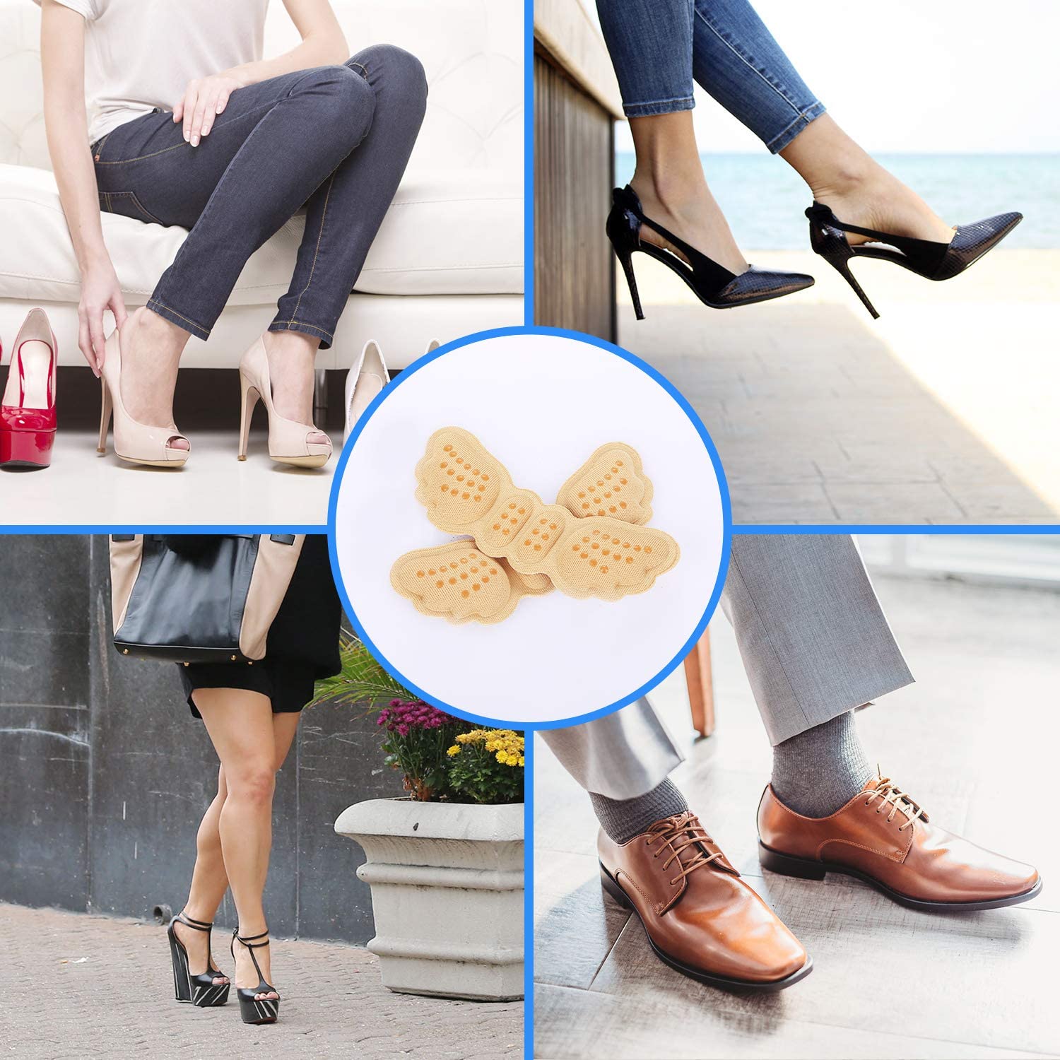 1 Pairs Heel Cushion snugs Inserts Shoe Pads for Loose Shoes Too Big Inserts Grips Liners Heel Blister Protectors for Women Men