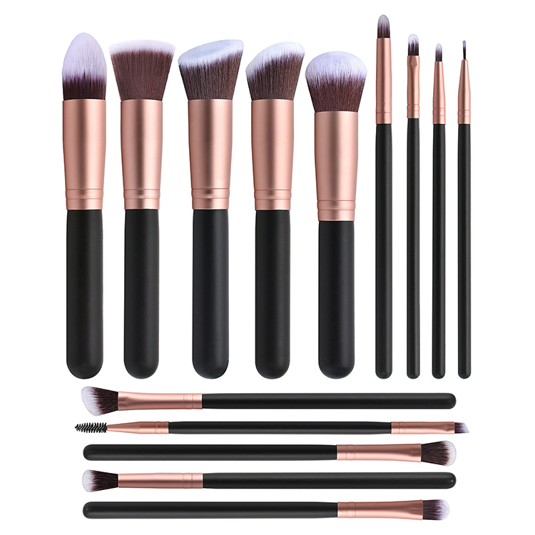 14 Pcs Makeup Brushes Premium Synthetic Foundation Powder Concealers Eye Shadows Makeup Brush Set