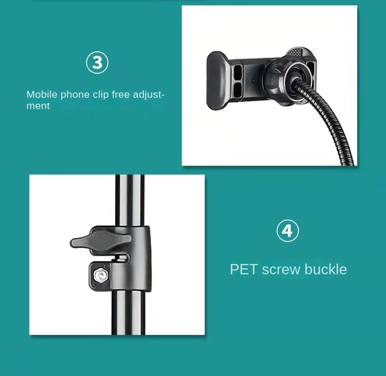 Live online celebrity anchor beauty 10-inch folding tripod bracket mobile phone led round fill light.