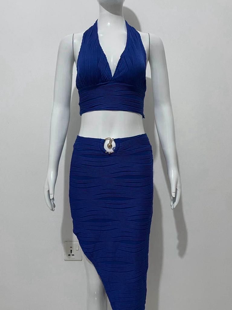 New Women's Casual Fashion Halterneck Sleeveless Sexy Hottie Suit Dress