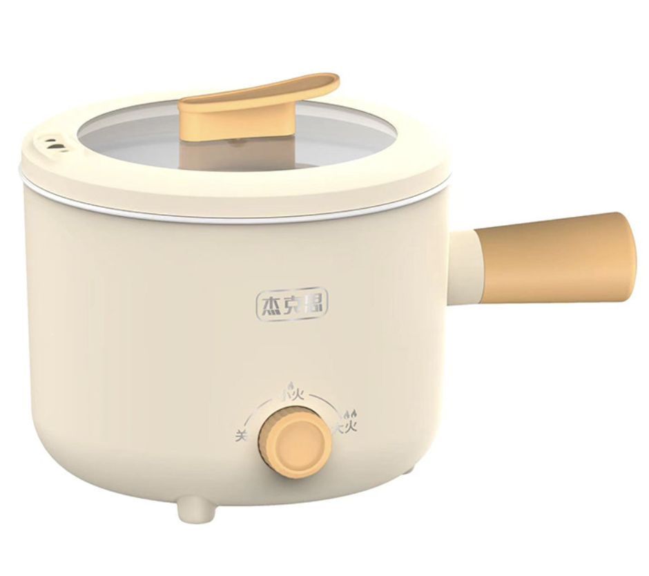 Electric Boiling Pot Multi Functional Dormitory Student Small Electric Hot Pot Instant Noodle Pot for Single UseWhite