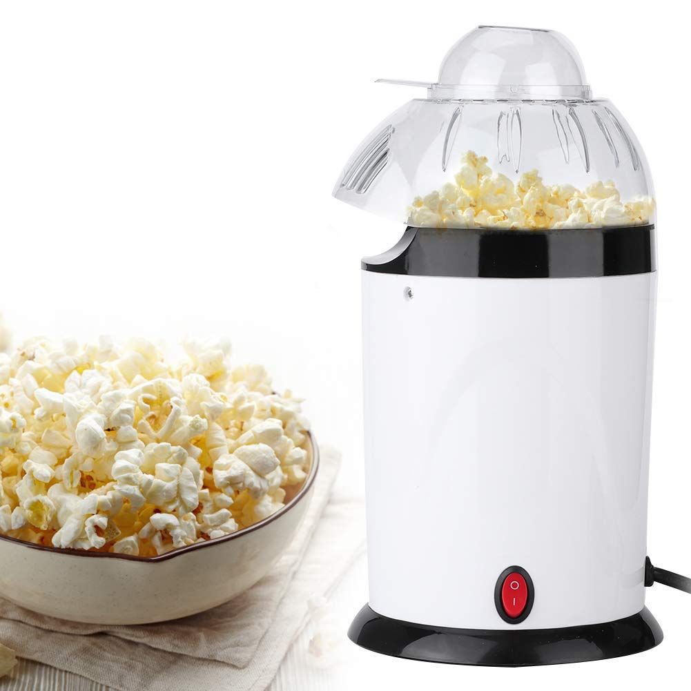Electric Popcorn Maker Machine Air Popper Popcorn Maker with Large Lid 1 Minutes Fast Making DIY Flavors1100W Air Popper Popcorn Maker for Home Kitchen Dormitory Camping