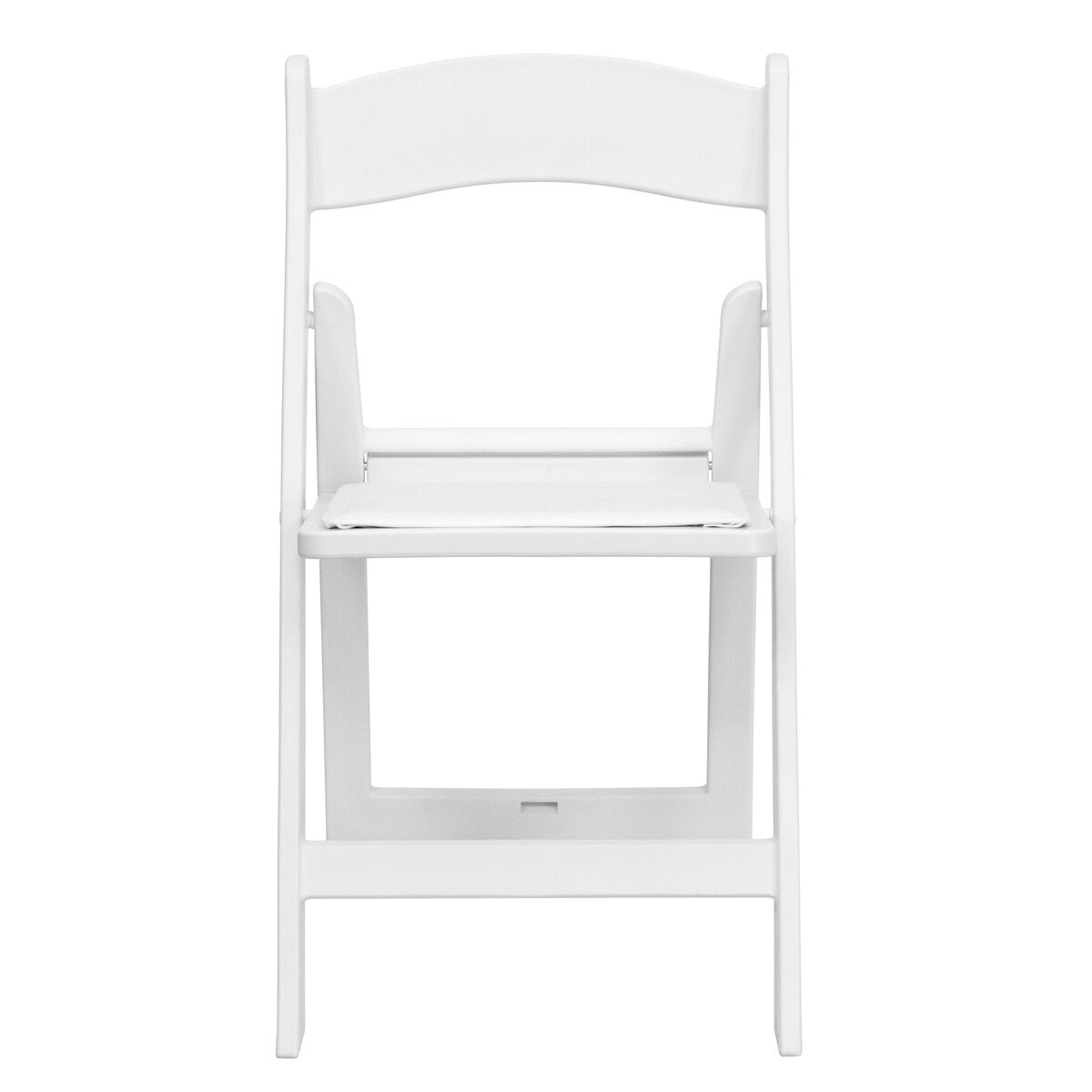 Indoor/Outdoor Lightweight Wood Folding Chair with Vinyl Padded Seat