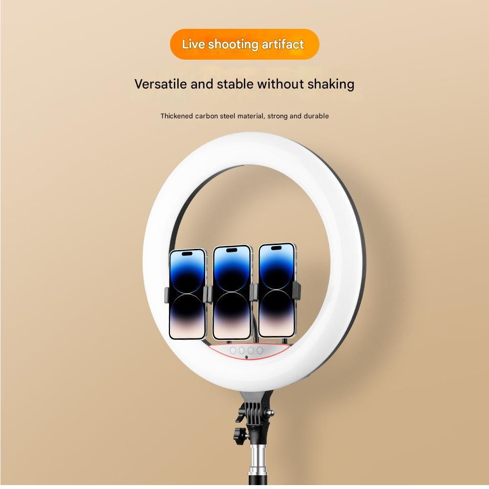 Phone Stand Tripod Ring Light Mobile Live Streaming Stand Floor Standing Tripod Fill Light Bracket for Outdoor Shooting 2.1 Meter Bracket