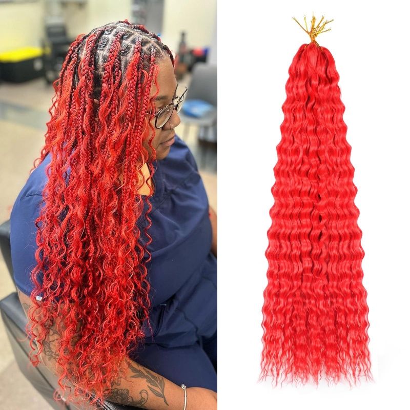 Deep Wave Twist Large curved long curly hair crochet winding, synthetic wigs CRRSHOP 24 "30 pieces 100g wig