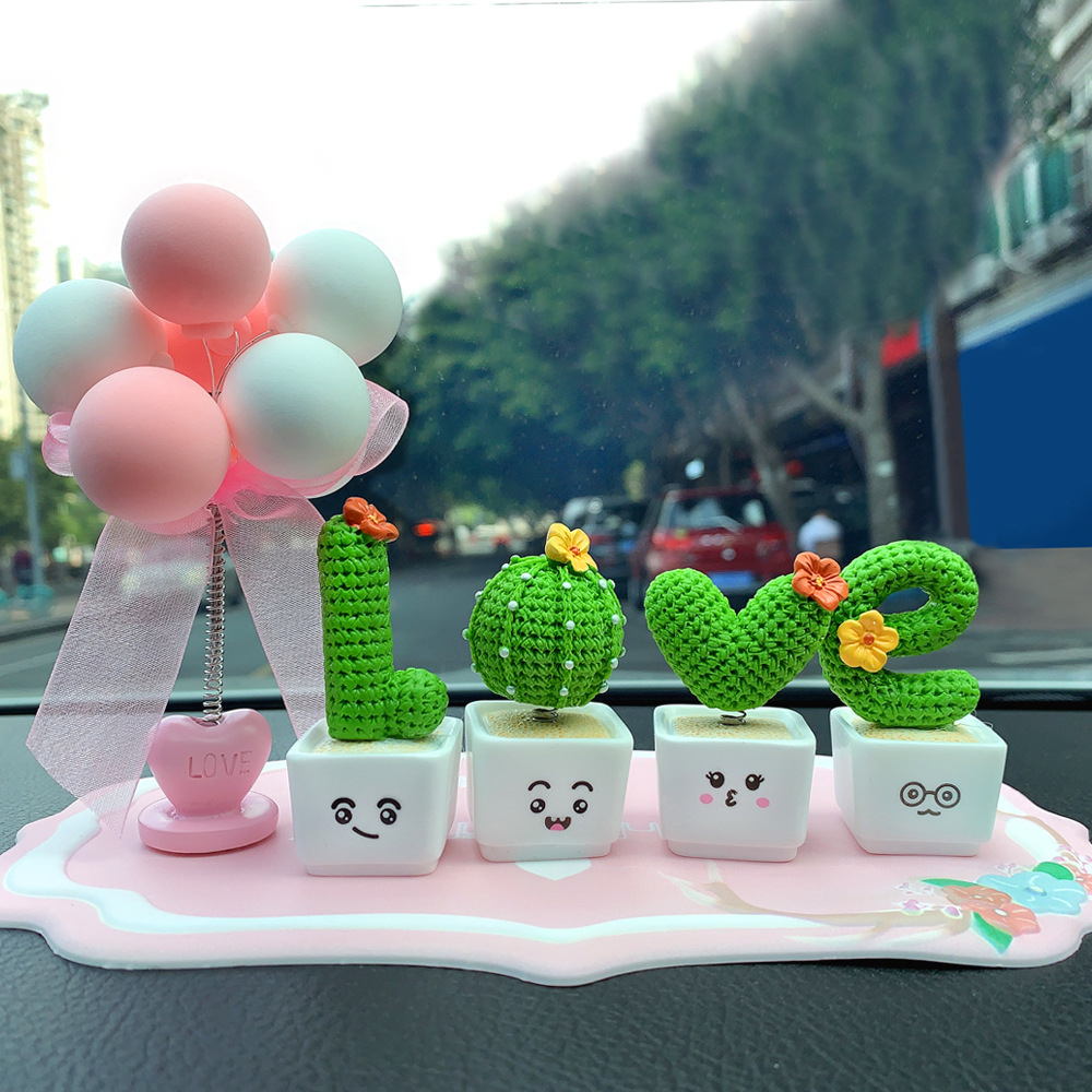 4PCS Creative Simulation Cactus Shaped Adornments Decorative Bonsai Prop Ins Valentine Gift Cactus Ornaments