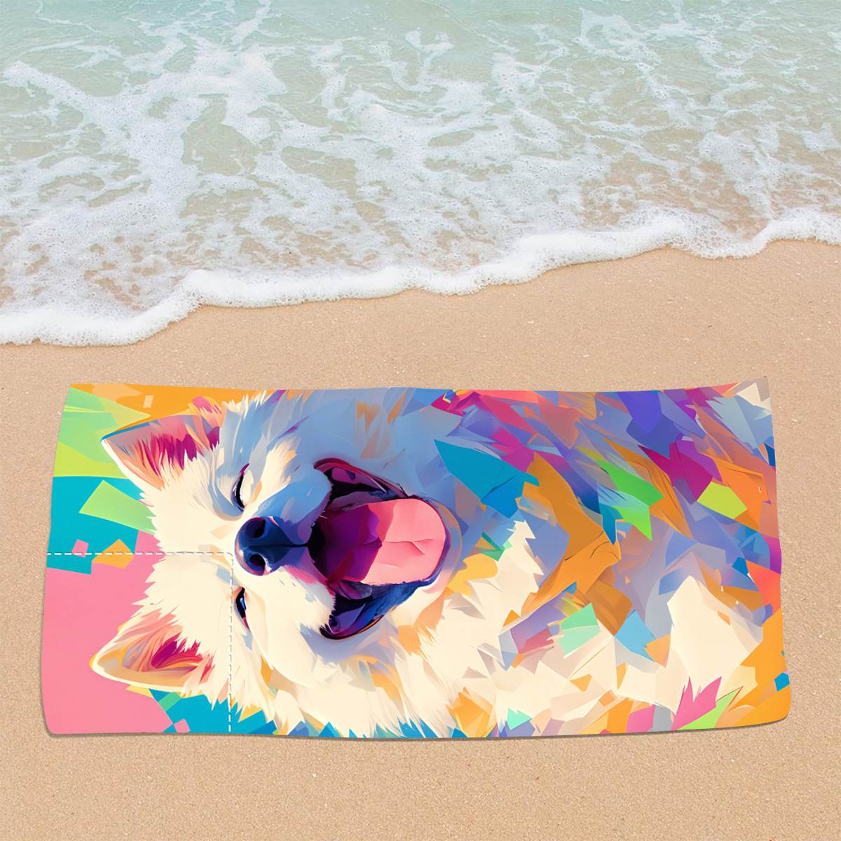 2 - in - 1 foldable beach towel, printed bath towel, all - in - one beach towel with a storage bag that can be folded and stored