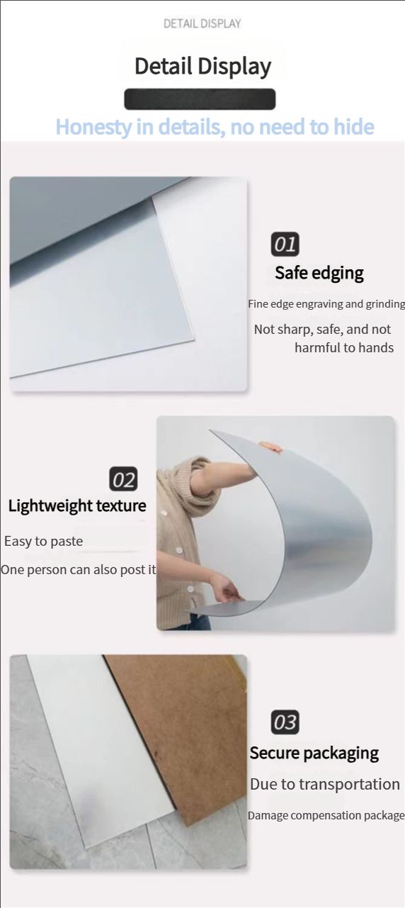 Mirror acrylic high-definition self-adhesive dressing mirror fitting mirror does not deform creative irregular soft mirror home bedroom