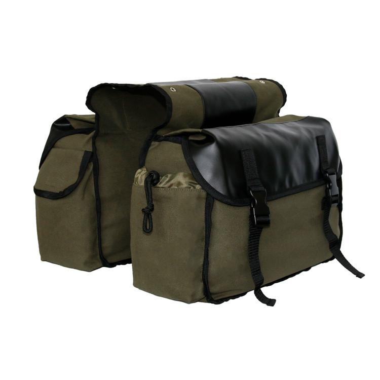 Large Capacity Upgraded Durable Canvas Bike Bicycle Rear Rack Pannier Trunk Saddle Bag with Multi Pockets