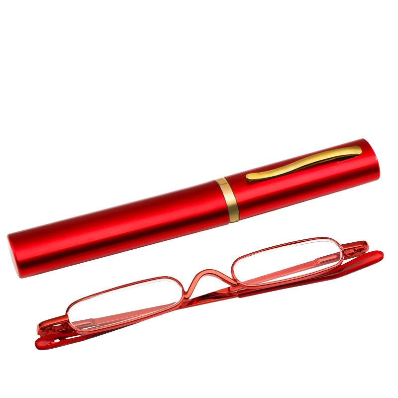 mini metal reading glasses compact lightweight portable reader with glasses case reading case