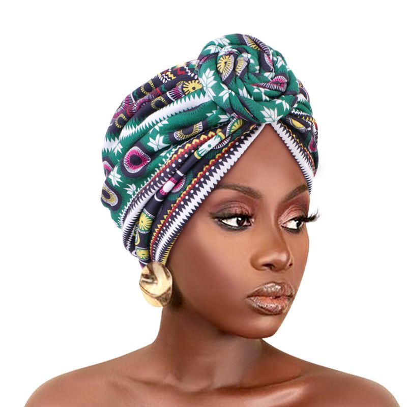 Colorful style headscarf flower headscarf hat elastic print hat sleeping hatstyle 1