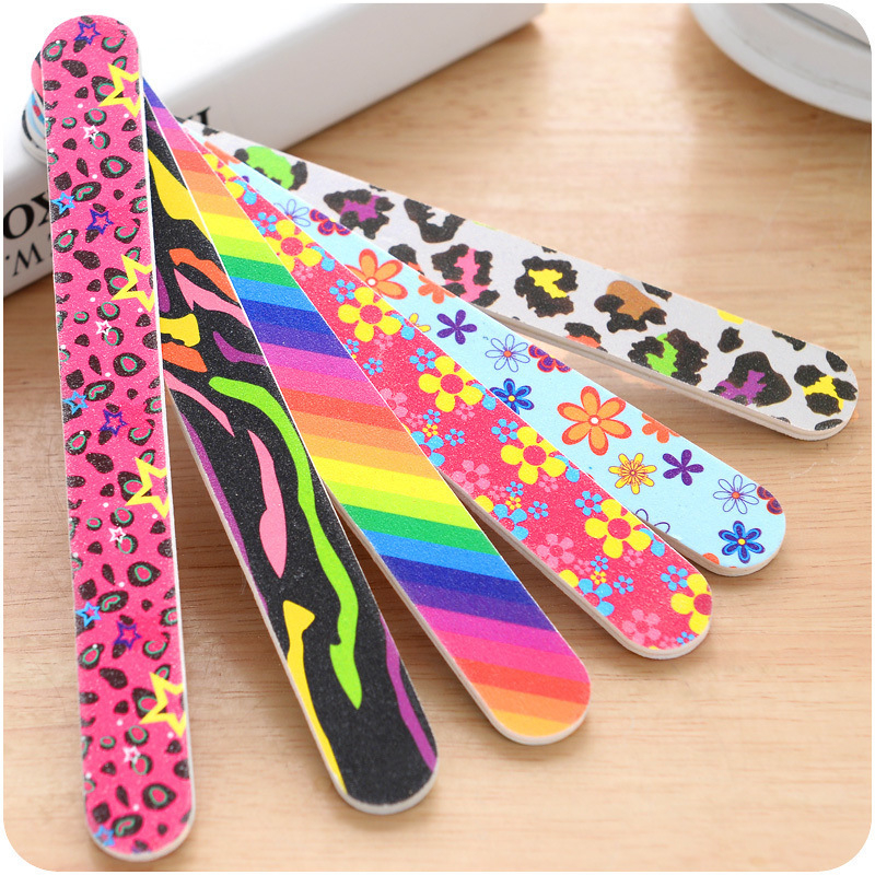 CTZJC 10 pcs Nails Colorful Nail File Strips - Double Sided Filers for Shaping and Smoothing Toenails and Fingernails - Manicure and Pedicure Nail Buffers