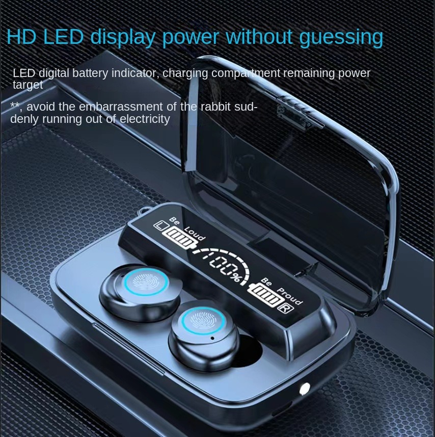 New private model M10 M series cross-border TWS wireless Bluetooth headset in-ear touch sports waterproof