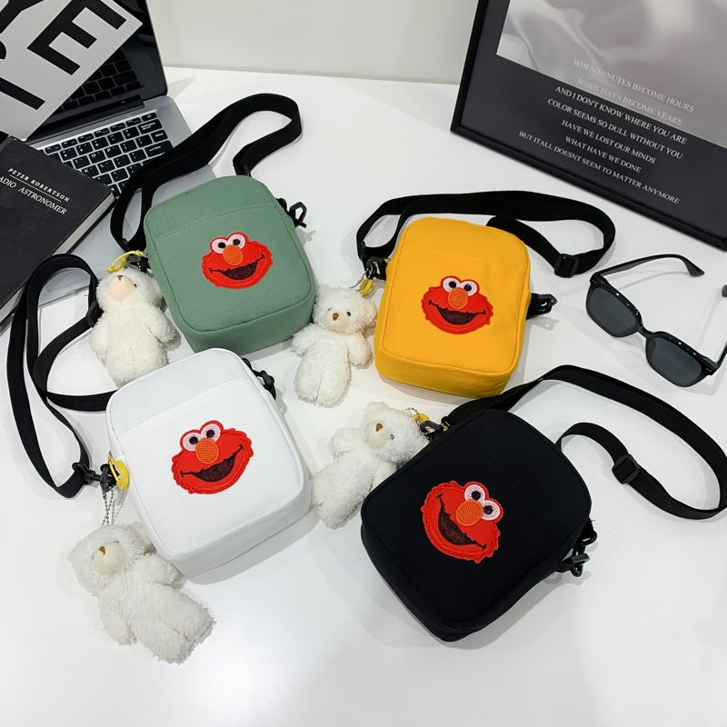 6931 Utility messenger bag girls shoulder sling bag printed Canvas sling chest bag