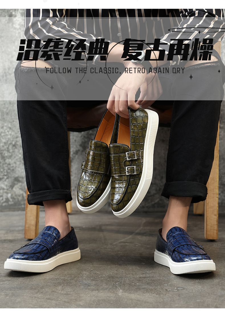 Men's summer breathable 2025 new style casual one-step loafers, men's business formal leather shoes