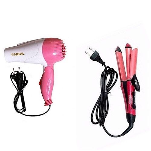 Nova Smart Hair Dryer & Straightener - Pink/Black