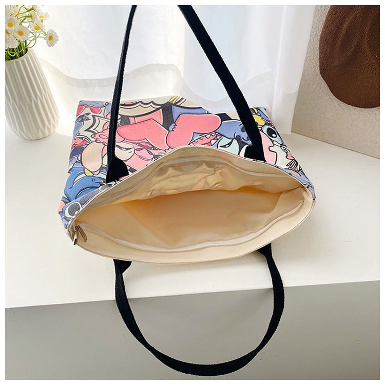 MISS DG Stitch bag shoulder bag large capacity tote bag cartoon cartoon Stitch cute ladies travel bag