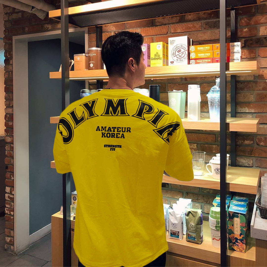 TX97 Cotton Sweatshirt Sport Shirt Men Short-Sleeved Running Shirt Men Exercise Training Tee Gym Loose-Fitting Large Shirt
