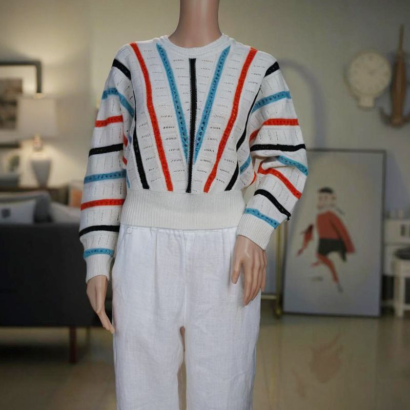 Wool knit Sweater Round Women's Sweater
