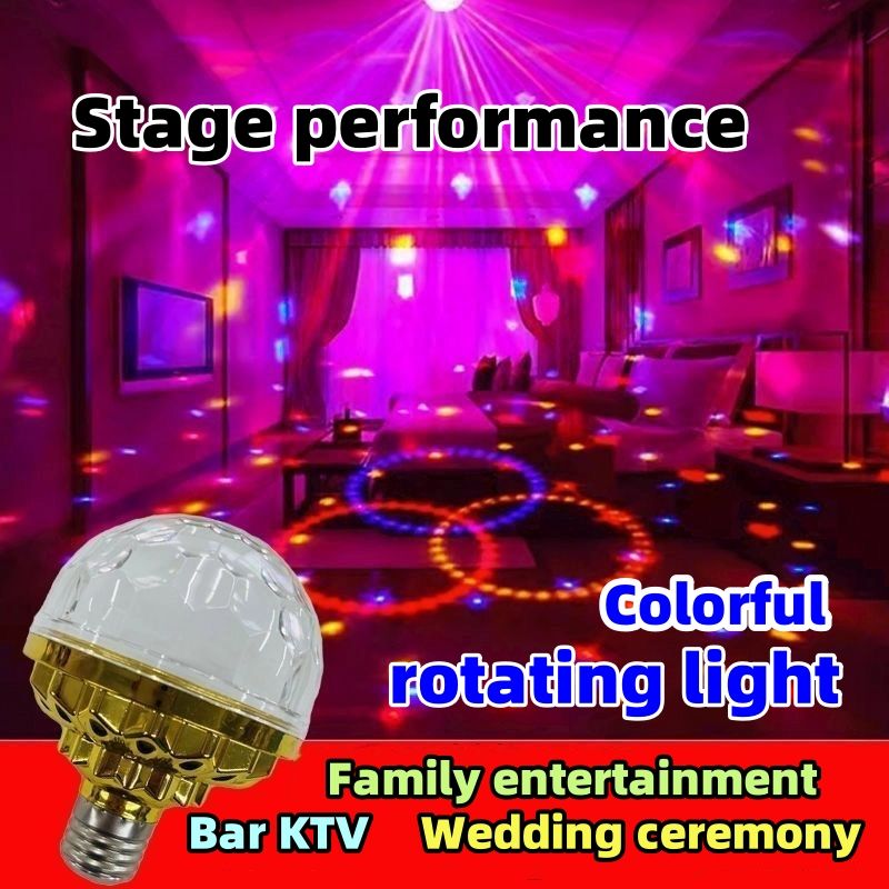 LED Rainbow Magic Ball Light, Stage Light, Rotating Light, Mini Laser Flash Light, Rotating Crystal Light CRRSHOP Atmosphere Lamp Night Light free shipping