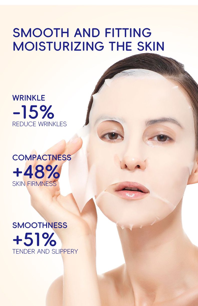 Collagen Essence Facial Mask Sheet Soothing & Moisturizing, Redness & Sunburn Relief, Daily Skin Treatment Solution Sheet Mask - Hydrating & Soothing Facial Mask with Panthenol-Hypoallergenic Self Care Sheet Mask for All Skin Types - Natural Home Spa Treatment Masks