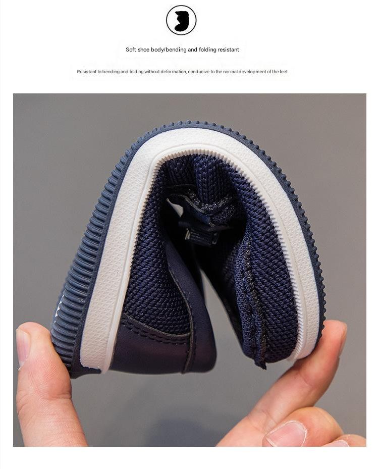 Loafer Kid Children's Shoes Spring Autumn New Flyknit Shoes Children's British Style Casual Shoes Slip on Bean Shoes