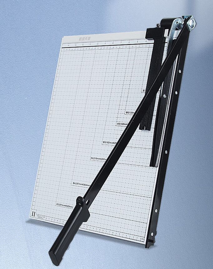 Paper Trimmer Guillotine Metal Base A3 Stack Paper Cutter Heavy Duty 18 Inch with Guard Rail Safety Blade Lock ZEQUAN, 10-Sheet Capacity, Guillotine Paper Slicer Cutter for Office Home School