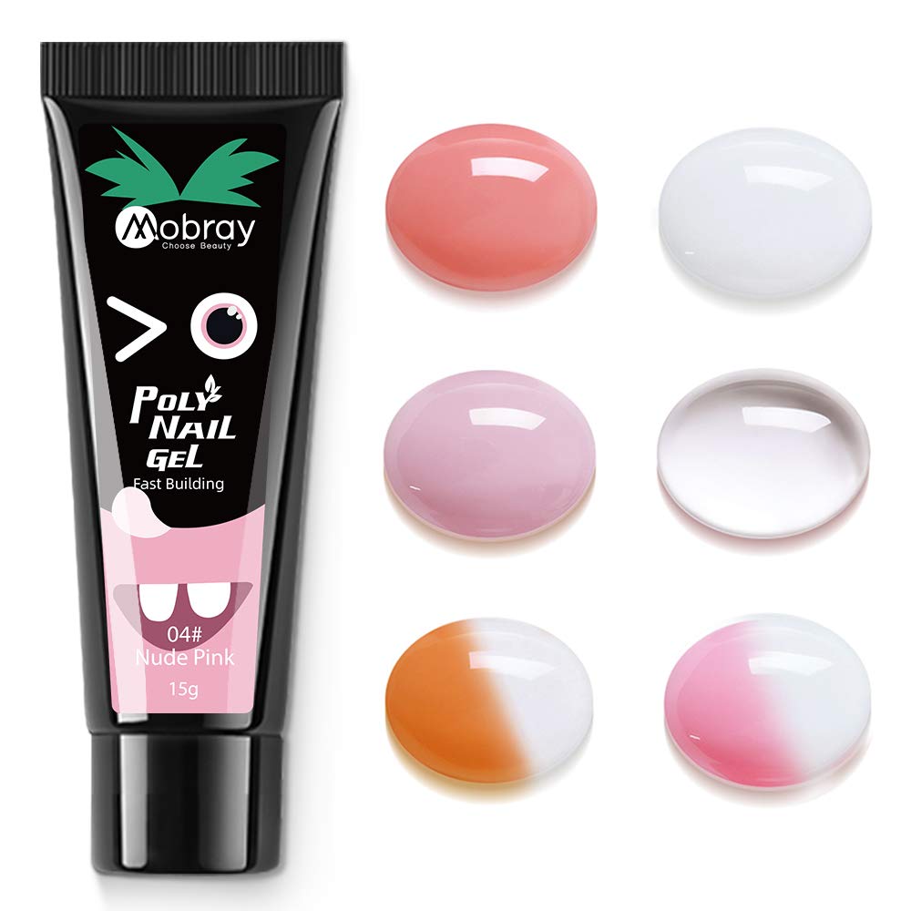 Mobray CBG15-001 Poly Nail Gel, Enhancement Builder Temperature Color Changing Extension gel 15ml