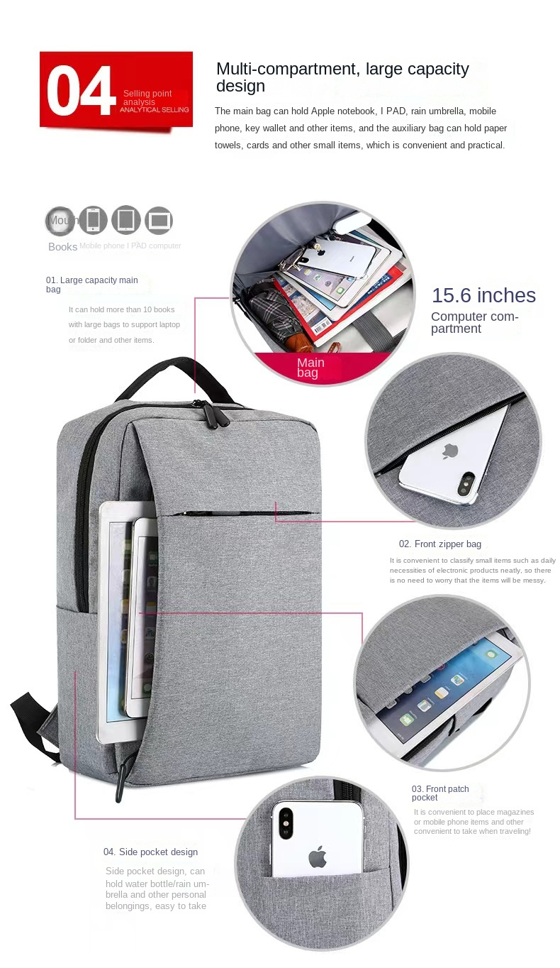 Computer Backpack Large Capacity Computer Backpack Unisex Classic Backpack