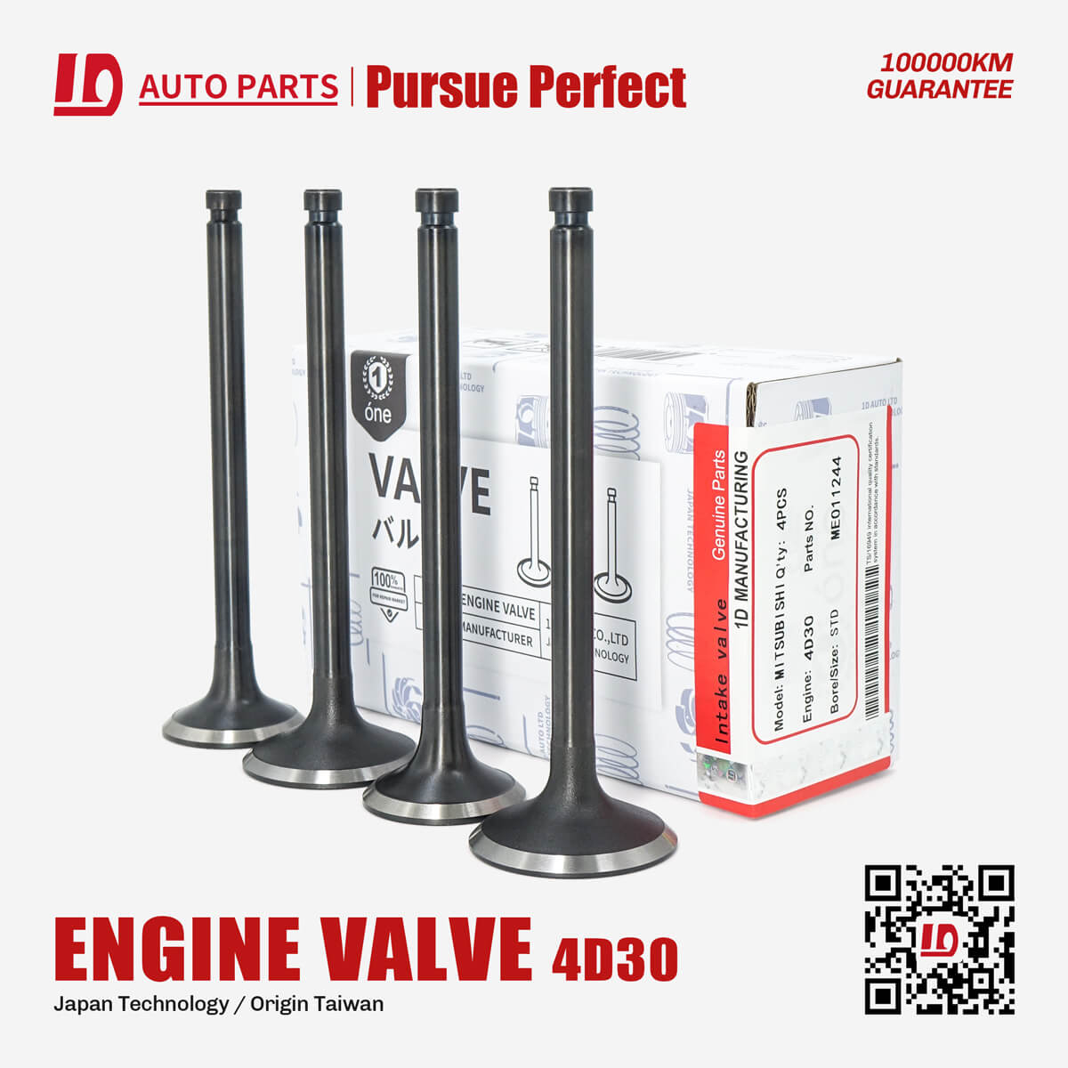 Engine valves ME011244 intake and ME029007 exhaust valves For engine valve 4D30