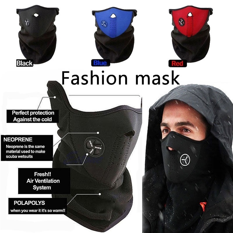 Windproof Bike Bicycle Cycling Mask Ski Snowboard Outdoor Masks Dust Neoprene Neck Warm Half Face Mask Winter Sport Mask