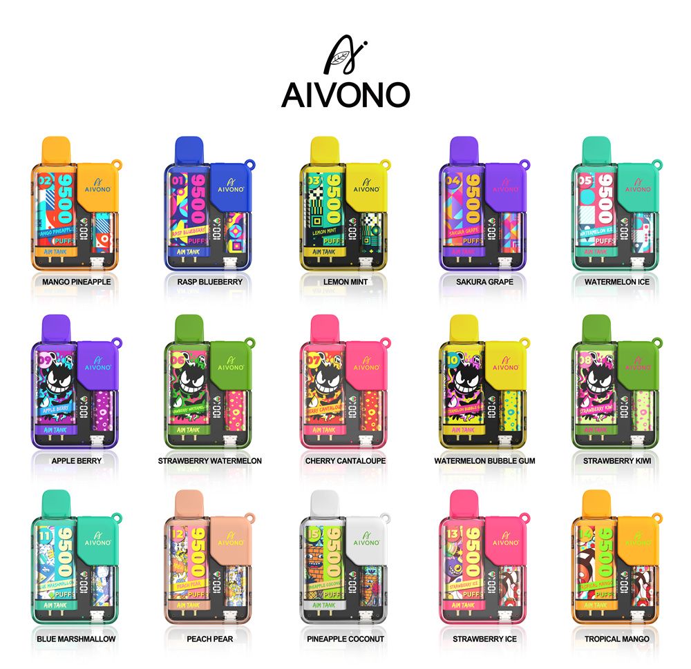 OEM Aivono Aim-Tank 9500 Puffs Child Lock with Adjustable Power E-Cigarette Disposable vape Pen 18ml 0% 2% 3% 5% Disposable Vape Pen