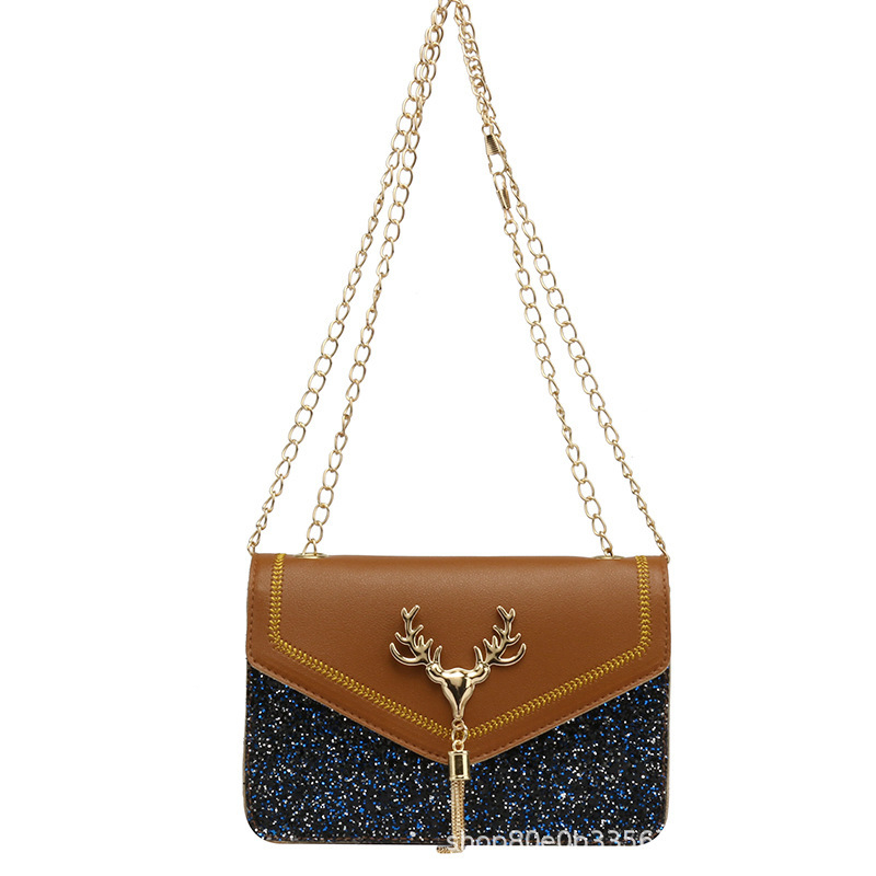 RY848 Women's Antler Tassel Shoulder Flap Envelope Party Crossbody Handbags