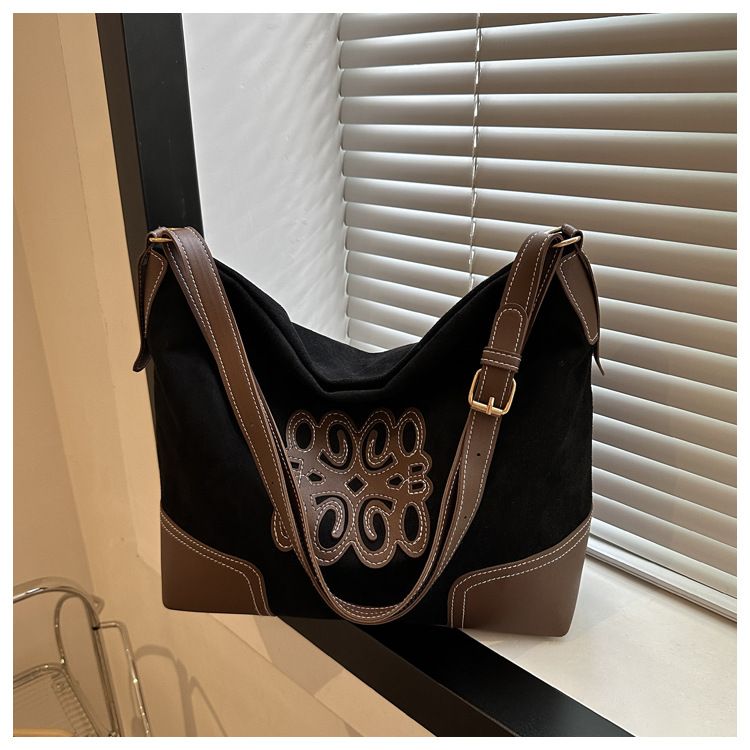 Women Vintage Elegant Large‑Capacity Tote Bag, Versatile Underarm & Single‑Shoulder Handbag, Fashion Roomy Commuter Ladies Work Purse

