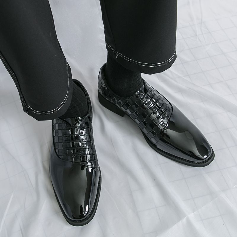 Men Patent Leather Formal Shoes Man Luxury Elegant Dress Shoe Male Footwears The Suit For Official Office Wedding Party Business