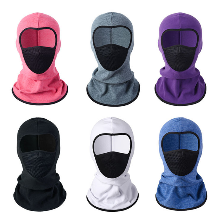 Multifunction custom logo windproof full ski face mask 1 hole balaclava for sport