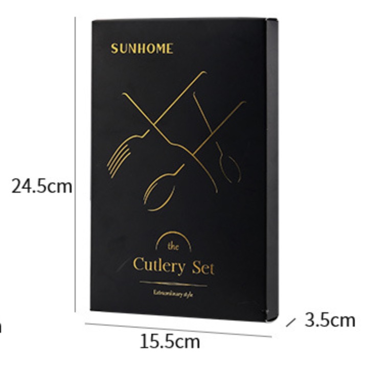 4-piece stainless steel cutlery set, knife, fork and spoon 4-piece gift box set