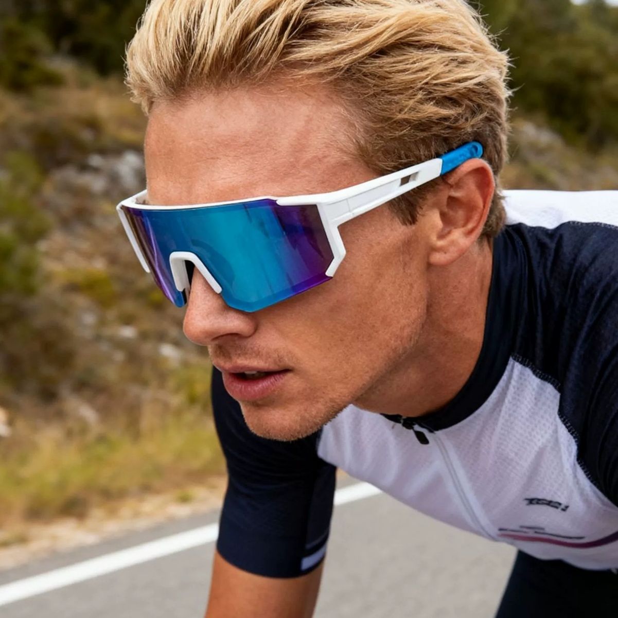 Polarized Sports Sunglasses, UV Protection Windproof Cycling Sunglasses for Men Women, Lightweight Outdoor Running Sunglasses 1060 Style for Hiking, Marathon, Driving and Fishing
