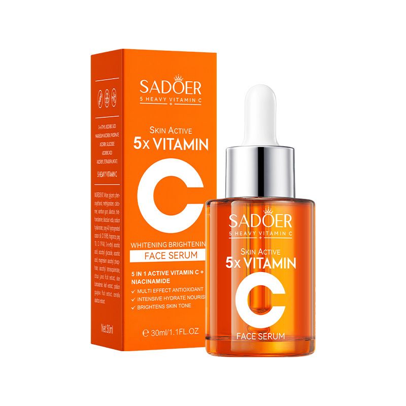 【144 bottles/box, 14GHS/bottle, total 2016GHS/box】SADOER Five - Fold Vitamin C Whitening Multi - Effect Repair Essence, Moisturizing Essence