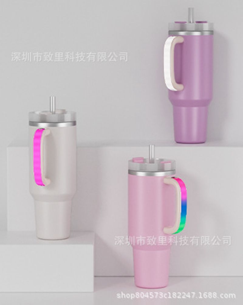 Luminous Stanley water cup colorful handle, creative and interesting multi-color handle