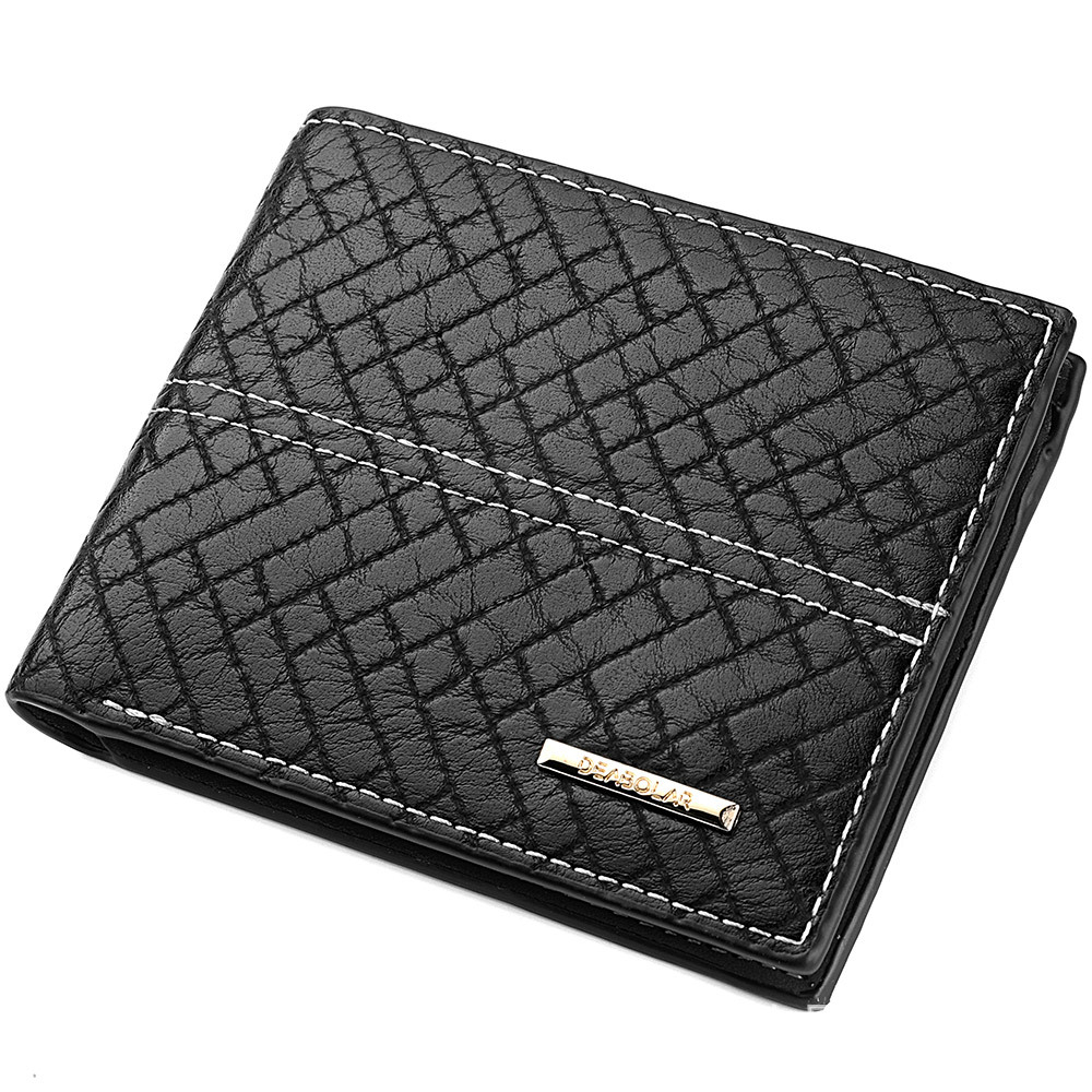 k3272 Men's Wallet Casual Two-fold Leather Long Money Bag Multi-Card Holder Wallets With Photos Window Large Capacity Purse