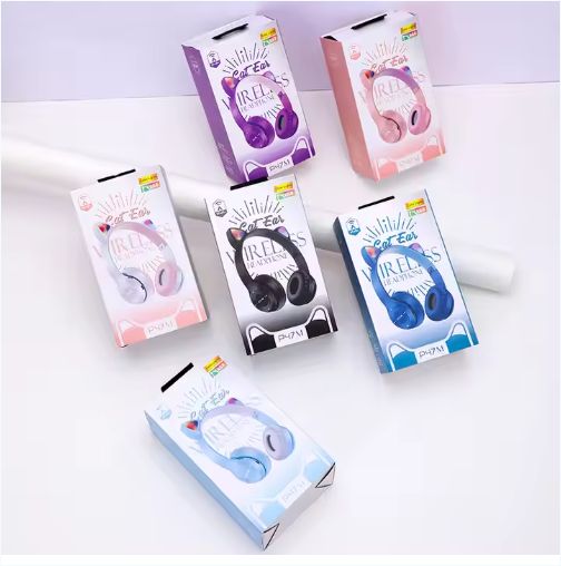 Headphones P47M Cute Cat Ear Wireless Headphones